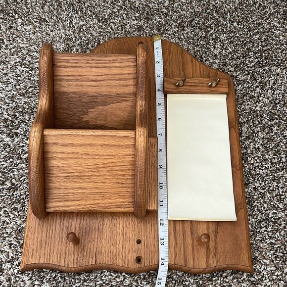 Vintage Rustic Mailbox Wall Hanging Letter Organizer Handmade Hook Holder - Picture 9 of 11